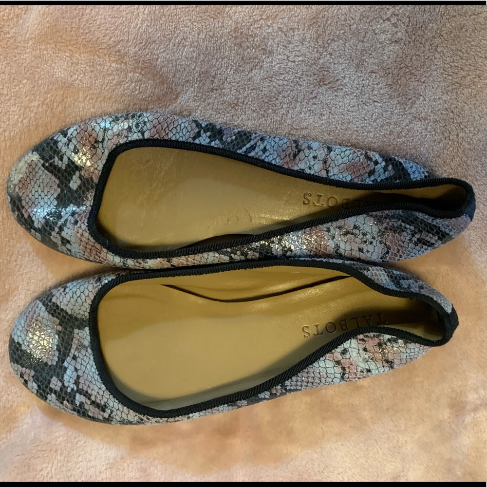 Talbots Snakeskin Flats